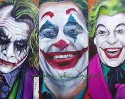 5 Jokers 11"x17" Artist Signed Fine Art Print Batman Horror Criminal Clown  Pop Art Nicholson Ledger Leto