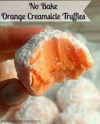 No Bake Orange Creamsicle Truffles Recipe Orange Baking Creamsicle Truffles Orange Recipes