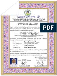 Contoh ijazah tahfidz quran, contoh piagam tahfidz quran, contoh sertifikat tahfidz quran, contoh sertifikat tahfidz quran doc, ijazah tahfidz penerimaan santri baru pondok pesantren tahfidz qur an al kahfi. Sertifikat Khotam Pdf