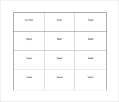 Table Seating Chart Template 14 Free Sample Example