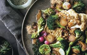 Roasted Brassicas With White Bean Puree And Almond Brown Butter