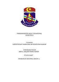 Warna membolehkan haiwan melindungi diri daripada bahaya atau memudahkan haiwan itu memburu mangsanya. Top Pdf Kepentingan Warna Dalam Kehidupan Harian 123dok Com