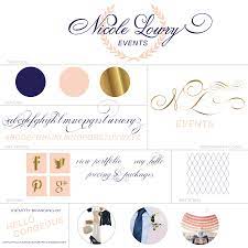Wedding Event Planner Business Identity Design Logo Watermark Color Palette In Navy Blus Event Planner Logo Business Events Design Business Identity Design