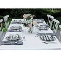 Crown Display Fancy Black And White Checkered Plastic Plate Set With Gold Rimmed Edge - 8 Inch. Checkerboard Design Plates - 40 Pack