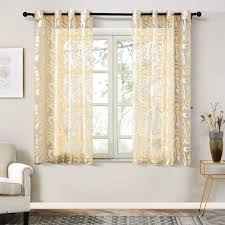 Easily convert inches to centimeters, with formula, conversion chart, auto conversion to common lengths, more. Top Finel Floral Sheer Curtains 54 Inch Length For Living Room Bedroom Grommet Short Window Curtains 2 Panels Champagne