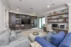 Living Room Lounge Space With Desk Living Room Lounge Built In Tv Wall Unit Built In Tv Cabinet