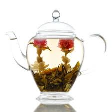 Starlight rose, flower jewel, dragon lily, lavender dreamgreen teas: Clear Glass Teapot For Flowering Tea 450 Ml 15 2 Oz