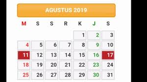 Kalendar senang disimpan sebagai dokumen pdf atau dicetak; Kalender Agustus 2019 Youtube