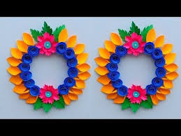 Diy Paper Craft Ideas Easy Wall Hanging Room Decoration Ideas Waste Material Craft For In 2020 Paper Crafts Craft From Waste Material Diy Paper Flowers Tutorial