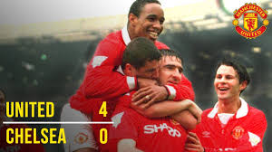 Manchester united recorded their biggest old trafford win over chelsea since 1965 to condemn frank lampard to a miserable start as a premier league manager. Manchester United 4 0 Chelsea United Win The Double Fa Cup Final 1994 Emiratesfacup Classics Youtube