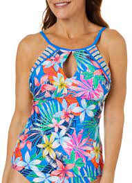 Into The Bleu Into The Bleu Womens Beach Side Beauty Tankini Top 8 Navy Walmart Com Walmart Com