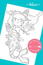 free printable mermaid coloring pages for kids crafts kids love