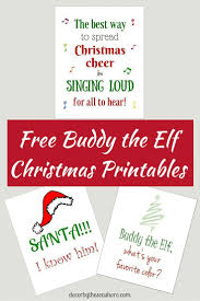 Free Elf Printables Decor By The Seashore Elf Printables Elf Themed Christmas Party Elf Movie Party
