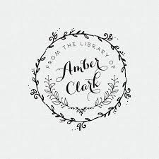 Book Stamp From The Library Of Stamp Personalized Book Etsy Book Stamp Wedding Favours Thank You Library Stamp