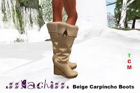 La mejor onda para mis seguidores. Second Life Marketplace Cachi Beige Carpincho Boots Sale