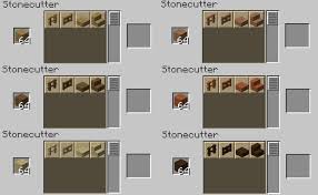 Recipes are cheaper (stone stairs can now be created in a 1:1 ratio instead of 6:4) or easier to craft (slabs can be created in a 1:2 ratio instead of requiring a 3:6 ratio) than in a crafting table. Wood Cutting 1 15 Minecraft Data Pack