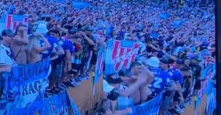 🚨 Fan risks jail with getting her tits out during the celebrations