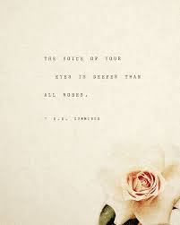 Love Poem E E Cummings Poetry Art The Voice Of Your Eyes Is Etsy Flower Quotes Love Rose Quotes Eye Quotes