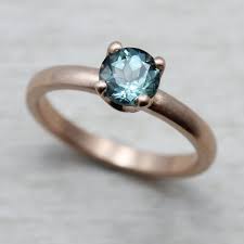 Rose Gold Crown Solitaire With Fair Trade Aqua Blue Sapphire Sapphire Rose Gold Ring Rose Gold Crown Rings For Her