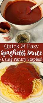 This Quick And Easy Spaghetti Sauce Recipe Is Made Using Canned Tomato Sauce Garlic Homemade Spaghetti Sauce Easy Spaghetti Sauce Easy Spaghetti Sauce Recipe