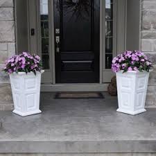 Tall planters 26 inch large flower pots pack 2, indoor and outdoor patio deck resin rectangular planters, weathered gray 4.6 out of 5 stars 1,312 $139.00 $ 139. Wyndham Tall Planter 2 Pack Tall Planters Front Porch Planters Front Yard Decor