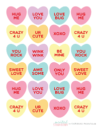 Candy Heart Printable Pdf Valentine Stickers Heart Printable Journal Stickers