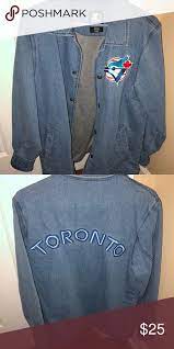 Men S Vintage Toronto Blue Jays Jean Jacket Jackets Jean Jacket Jean Coat