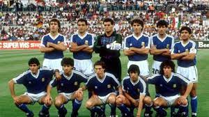 Sergio batista, josé serrizuela, sergio goycochea, pedro monzón, juan simón y diego maradona. Italia 1990 El Primer Mundial De La Nueva Era Centrofobal