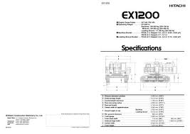Ex1200 Specification Deere Hitachi Construction Machinery
