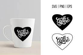 Download Coffee Svg Coffee Text In Heart Svg Coffee Lover Cut File 1220070 Cut Files Design Bundles