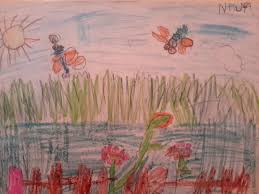How to draw easy scenery | drawing sunset over the sea scenery step by step with oil pastels. Butterfly Garden Art Starts