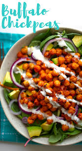 Easy Delicious Buffalo Chickpeas Healthyhappylife Com Recipe Vegan Chickpea Recipes Raw Food Recipes Whole Food Recipes