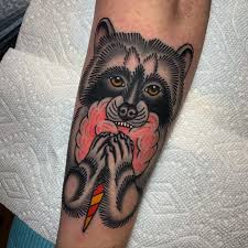 Why do raccoons dip their food into water? Raccoon Eating Cotton Candy Tattoo Candy Tattoo Tattoos Insect Tattoo