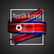 Pour la première fois, la corée du nord est autorisée à hisser son drapeau pendant les jeux asiatiques de 2014, à incheon en corée du sud. Drapeau De La Coree Du Nord Couleurs Nationales Officielles Peintures Murales Tableaux Guerre Art Embleme Myloview Fr