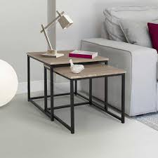 Ce set se compose d'une table et deux bancs qui pourront accueillir jusqu'à 6 personnes. Tables Basses Gigognes Style Industriel Pas Cher Id Market