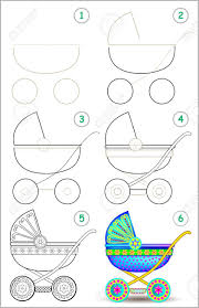 Sie benötigen den nail art liner in der farbe rot und den nailart pen in der farbe weiß zeichnen sie mit dem nailart liner in der farbe rot eine weihnachtsmütze auf den kopf des schneemanns. Seite Zeigt Wie Schritt Fur Schritt Zu Lernen Einen Kinderwagen Zu Ziehen Die Entwicklung Kinder Fahigkeiten Fur Das Zeichnen Und Farbung Vektor Bild Lizenzfrei Nutzbare Vektorgrafiken Clip Arts Illustrationen Image 70779236