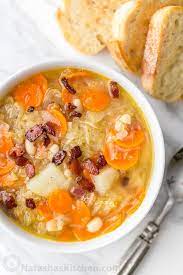 This Sauerkraut Soup Is A Most Unusual And Delicious Soup The Sauerkraut Gives It A Lovely Texture An With Images Sauerkraut Soup Sauerkraut Soup Recipe Saurkraut Recipes