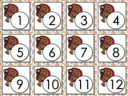 Calendar Number Cards Numbers 1 31 Turkey Fall Festival Thanksgiving November Calendar Numbers Fall Festival Cards