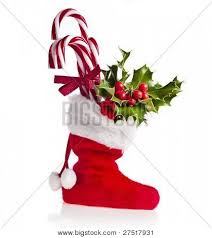 Christmas stocking with candy cane. Christmas Boot Image Photo Free Trial Bigstock