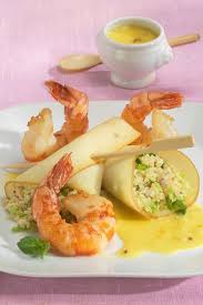 Gebratene Scampi An Gefullten Kase Cannelloni Rezept Rezepte Lebensmittel Essen Kase Gerichte