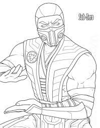 Enjoy art and have fun being . Sub Zero Mortal Kombat Coloring Pages Free Printable Coloring Pages For Kids