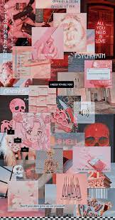Pinkish Red Wallpaper Seni Doodle Seni Kartun