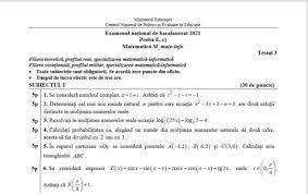 Rezolvare subiectul dat la simulare bac in anul 2021 la tehnologic. Simulare Bac 2021 MatematicÄƒ Modele De Subiecte Pentru Mate Info Tehnologic È™tiinÈ›ele Naturii È™i Pedagogic Stiriedu
