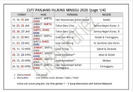 Anda rasa sekarang terlalu awal nak rancang percutian untuk tahun depan? Cuti Panjang Hujung Minggu Tahun 2020 Makan Sedap Johor Facebook