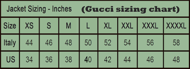 Gucci Mens Jacket Size Chart Toffee Art