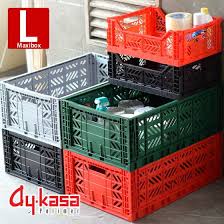 楽天市場 収納ボックス グリッドコンテナ 60cm幅 折り畳み フタ付き 日本製 収納ケース スタッキング 収納 ボックス おしゃれ アウトドア キャンプ チェア スツール おもちゃ箱 おりたたみ 蓋付き 収納スツール グリッドッコンテナー おしゃれ carro デザイン雑貨カロ