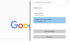 Change the default search engine used by chrome on your ios device using chrome settings. Microsoft Edge Set Google As The Default Search Engine Winhelponline