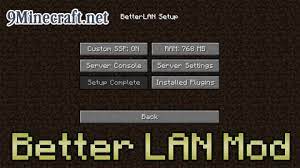 Mods can make the player look different in the game, but it also can cause . Betterlan Mod 9minecraft Net