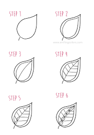 To add to our drawing of realism, we should depict additional streaks that should be located diagonally relative to the streaks from the previous step. Leaf Drawing Step By Step Tutorial 10 Easy Doodle Ideas Smiling Colors