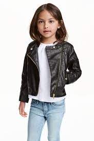 Biker Jacket Black Kids H M Gb Leather Jacket Girl Kids Outfits Girls Kids Leather Jackets